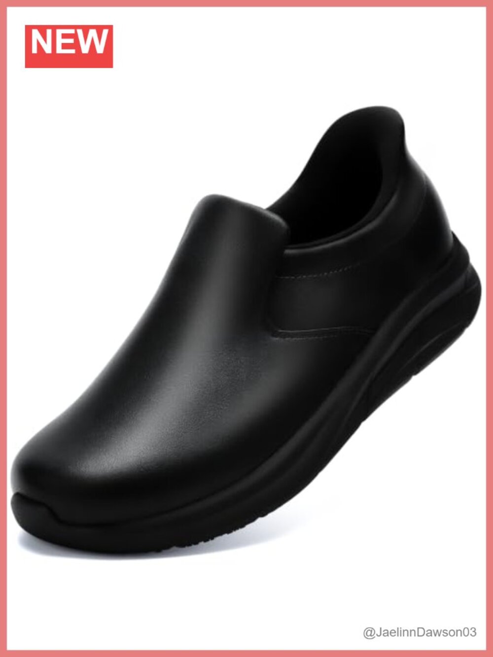 Waterproof Faux Leather Non Slip Work Shoes Hands-Free Comfort